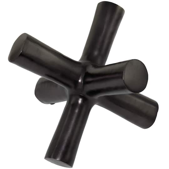 Black Aluminum Jack Abstract Tabletop Sculpture
